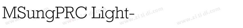 MSungPRC Light字体转换